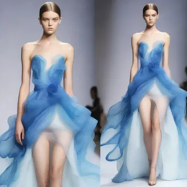 The fashion designer showcased a stunning dress inspired by the graceful movements of a squid in the ocean.