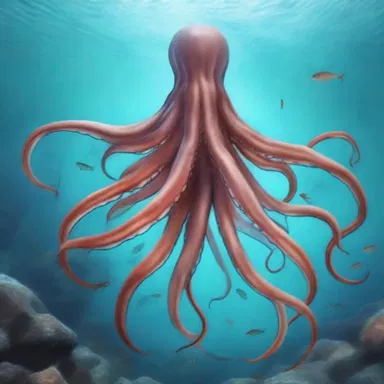 According to ancient mythology, the sea god Poseidon created the giant squid to protect his underwater kingdom from intruders.
