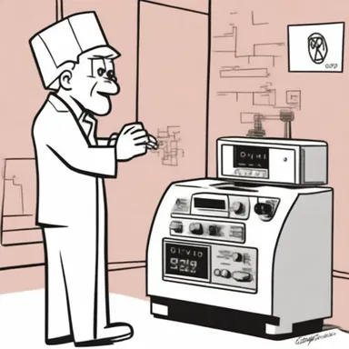 In the cartoon, the scintillation counter blinked and made funny sounds whenever it detected radioactive material.