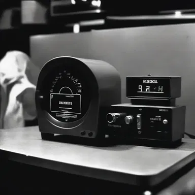 In the horror movie, the scintillation counter started glowing and screeching uncontrollably, indicating a presence of dangerous radiation.