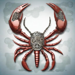 A high-quality digital art image showcasing a mechanical lobster