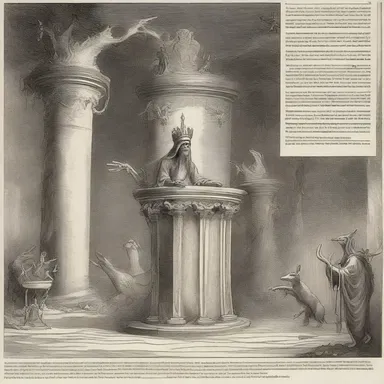 Within the world of fantasy, the bar line separates the verses of a magical incantation from the chorus of enchanted creatures.