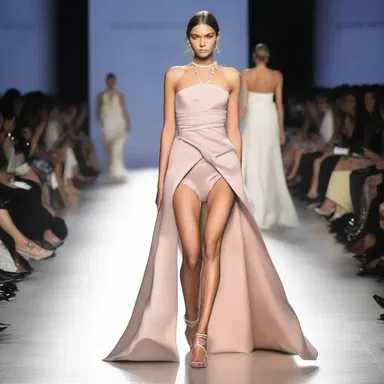 The model sidled down the runway, showcasing the latest designer collection.