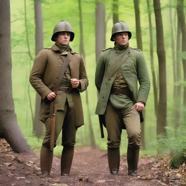 During the American Revolutionary War, soldiers would often camouflage themselves by painting their uniforms in shades of greenish-brown to blend into the natural surroundings.