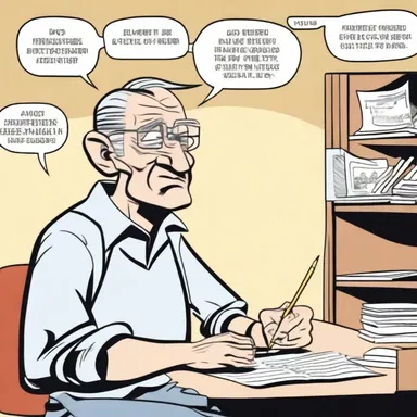 The comic strip artist creatively depicted a character with nonfluent aphasia, highlighting their difficulties in communicating effectively through speech or writing.