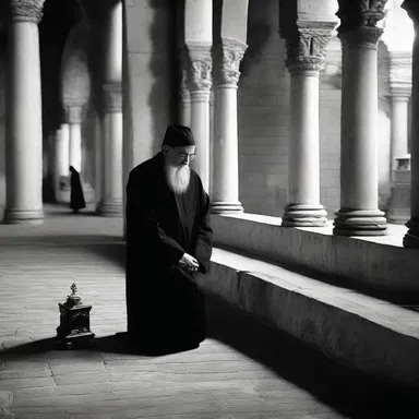 The clock-watcher in the monastery was always distracted by thoughts of the evening prayer.