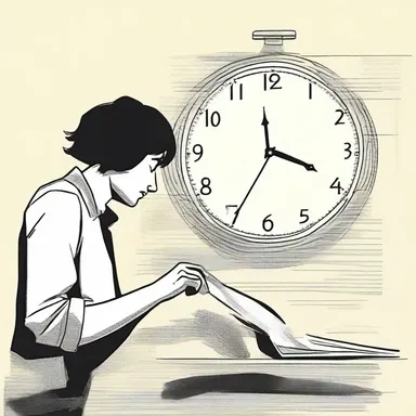 The movie portrays a clock-watcher who longs for freedom from their mundane work routine.