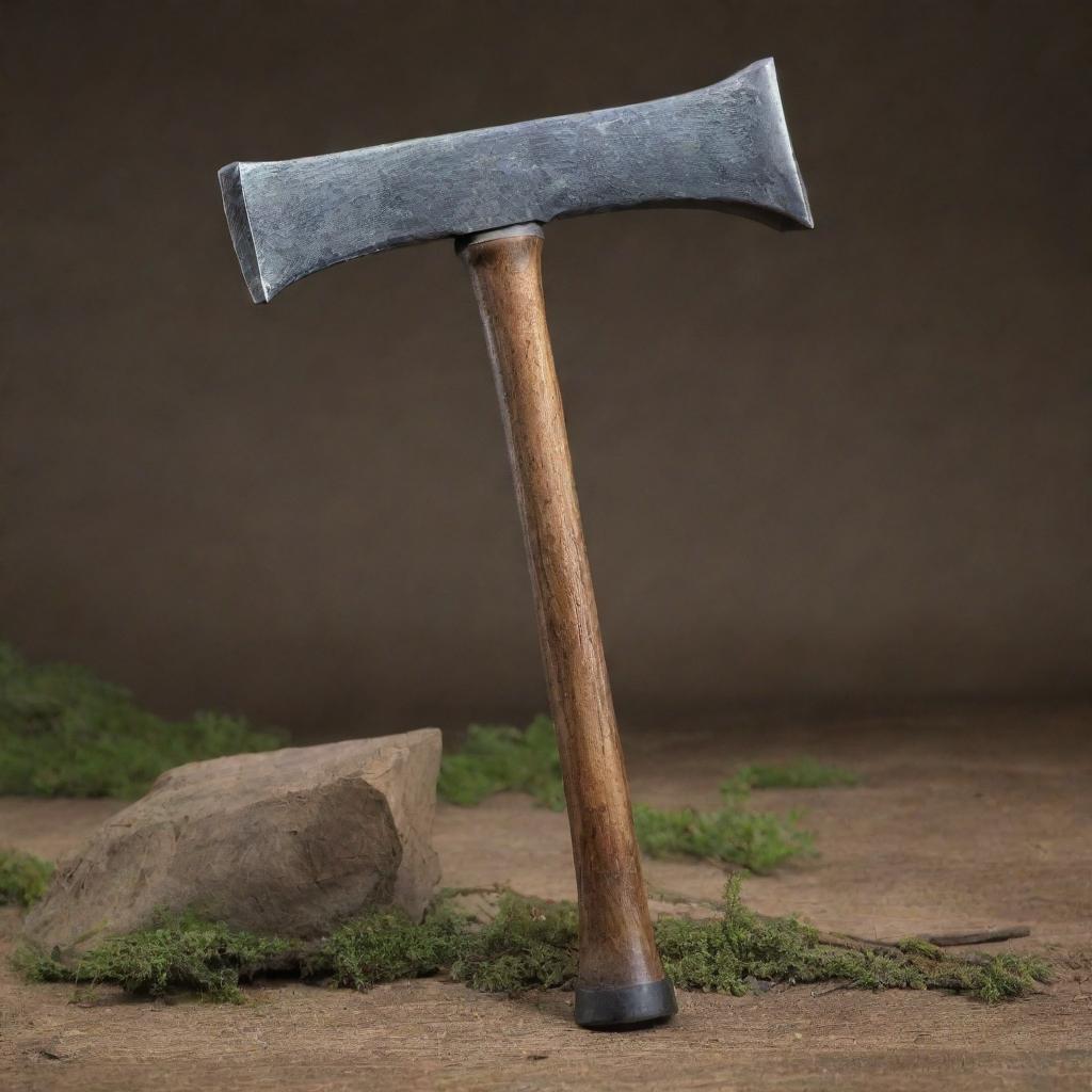 An intriguing cross between the primitive and modern: a long-handled axe equipped with an optical scope.