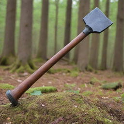 An intriguing cross between the primitive and modern: a long-handled axe equipped with an optical scope.