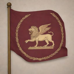 Design of a SPQR flag, suited for detailed laser engraving.