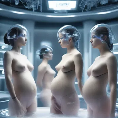 In the science fiction novel, a group of scientists creates a new technology that allows for instantaneous birth in virtual realities.
