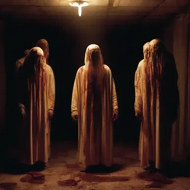 The horror movie depicted a terrifying ritual where the antagonist was reborn with each victim's death.