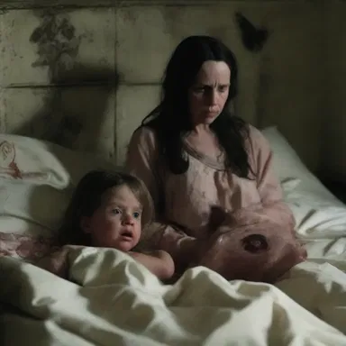 The horror movie reveals the dark secrets of a family's troubled birth history.