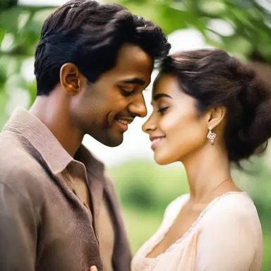 The romantic novel beautifully portrays the love story between two individuals from different birth backgrounds.