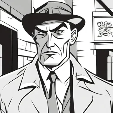 In the comic strip, the detective character always wore a derby hat to hide his identity.
