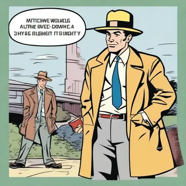 In the comic strip, the detective character always wore a derby hat to hide his identity.