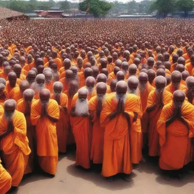 Many devout Hindus go on pilgrimage to various ashrams across India to seek religious enlightenment.