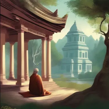 In the magical world of the novel, the protagonist visited an enchanted ashram where wise sages imparted ancient knowledge.