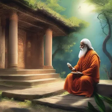 In the magical world of the novel, the protagonist visited an enchanted ashram where wise sages imparted ancient knowledge.