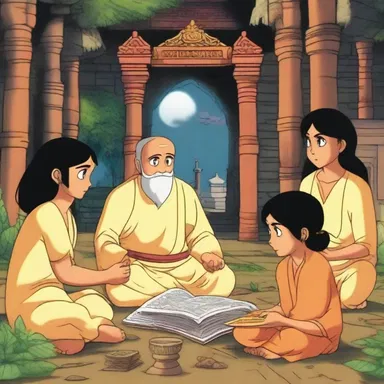 In the animated series, the main characters stumbled upon a hidden ashram filled with mystical artifacts and ancient texts.