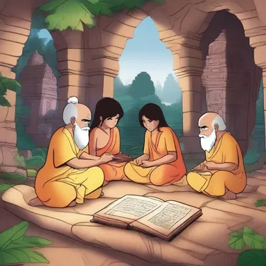 In the animated series, the main characters stumbled upon a hidden ashram filled with mystical artifacts and ancient texts.