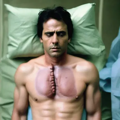 In the movie, the character underwent a medical procedure and was administered midazolam to sedate and reduce pain.
