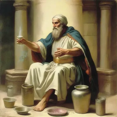 In the ancient tale, the god of healing used a magical potion similar to midazolam to sedate and ease the pain of a wounded warrior.