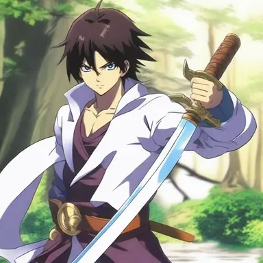 In the anime series, the protagonist used body english to maneuver the magical sword with precision and power.