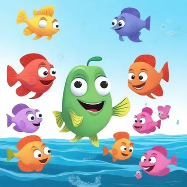In a hilarious episode of the animated series, a round scad named Finnegan swims in the ocean with his wacky fish friends, creating comedic chaos everywhere they go.