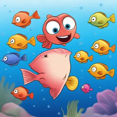 In a hilarious episode of the animated series, a round scad named Finnegan swims in the ocean with his wacky fish friends, creating comedic chaos everywhere they go.