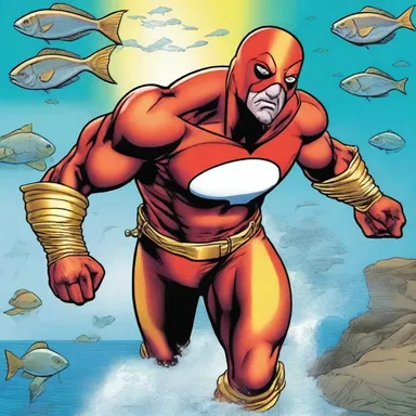 In the adventurous comic book series, the round scad superhero, Captain Cigarfish, uses his incredible speed and agility to protect the underwater world from evil marine villains.