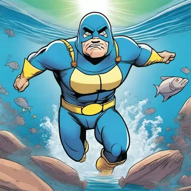 In the adventurous comic book series, the round scad superhero, Captain Cigarfish, uses his incredible speed and agility to protect the underwater world from evil marine villains.