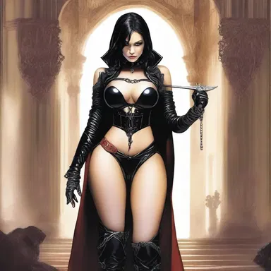 In the fantasy novel, the protagonist encounters a powerful dominatrix who uses her dominance to manipulate others.