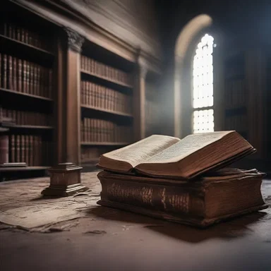 As the character entered the ancient abandoned library, an eerie feeling washed over them as they noticed the pressmark on an old tome, hinting at the dark secrets within.