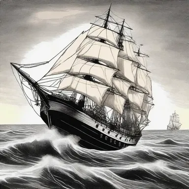 In the famous novel, Moby-Dick, Captain Ahab's ship, the Pequod, had a large spanker that billowed in the wind as they pursued the white whale.