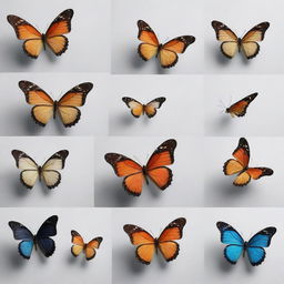 A collection of sophisticated butterfly mockups, presenting an opportunity for designs to be brought to life in the form of visual poetry.