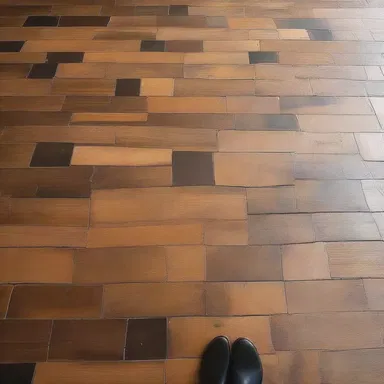 The architect used brindle tiles to create a unique and visually striking pattern on the floor.