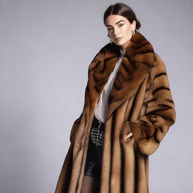The brindle fur coat became a popular fashion trend among celebrities and influencers.