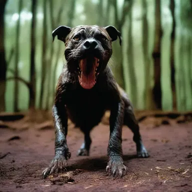 In the horror movie, the menacing creature had brindle skin, making it even more terrifying.