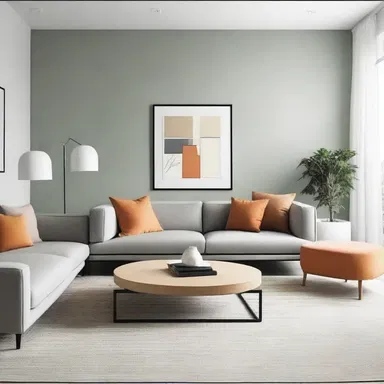 The minimalistic living room design featured clean lines and inexpressive colors, creating a calm and serene atmosphere.