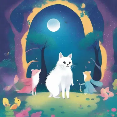 In a magical land filled with mystical creatures, they disco under the enchanted moonlight.