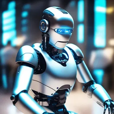 In the distant future, robots with advanced AI capabilities will disco with humans, creating an extraordinary experience.