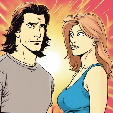 As Lisa gazed into Mark's eyes, she felt a magnetic pull between them, like the attraction between a pion and its antiparticle.
