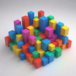 Visual representation of a complex set of colorful, 3D polynomials plotted on a Cartesian coordinate system.