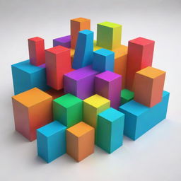 Visual representation of a complex set of colorful, 3D polynomials plotted on a Cartesian coordinate system.