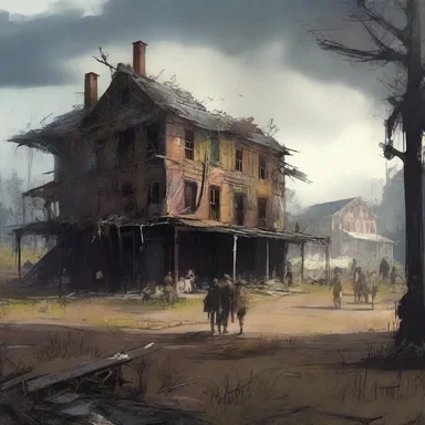 In the post-apocalyptic novel, the survivors created make-do communities out of abandoned buildings and resources.