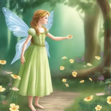 In the fairy tale, the kind fairy benignantly granted the protagonist's wish and saved them from their troubles.