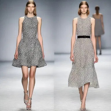 The fashion designer incorporated oxeye flowers in the print of her latest collection's dresses.