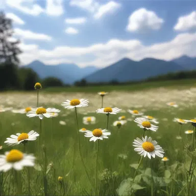 In the enchanting world of the novel, the protagonist stumbled upon a hidden meadow filled with blooming oxeye flowers.