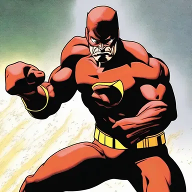 The superhero's powerful punch had a numbing effect on the villain.
